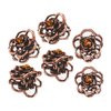 6PCS Women Lady Mini Hair Claw Jaw Hair Clip Fashion Metal Alloy Rhinestone Hairpin Hair Cla Hair Accessories (Bronze)