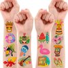 Luau Temporary Tattoos 8 Sheets 99 PCS Hawaiian Party Decorations Favors Supplies Summer Aloha Tropical Theme Birthday Cute Stickers Christmas Gifts for Boys Girls Class School Prizes Carnival