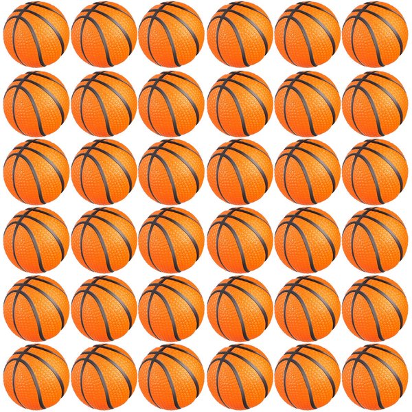Charniol 100 Pcs Mini Basketball Party Favors Stress Balls Foam Sports Party Favors Mini Basketball Stress Ball for Anxiety Relief Teens Adults School Reward, Party Bag Supplies (Orange)