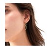 14K Gold Spiral Threader Earrings Sterling Silver Drop Dangling Handmade Curved Pull Through Earrings