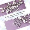 OIIKI 1 PCS Silver Rhinestone Hair Comb, Clear Rhinestones Metal Bridal Hair Comb, Wedding Crystal Hair Accessories for Women, Brides for Christmas, Parties, Prom, Dance