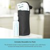 J.L. Childress Breastmilk Cooler Bag - Ice Pack Included - Insulated & Leak Proof Newborn Bottle Bag - Fits 1-2 Bottles - Bottle Bag for Daycare - Breastmilk Cooler Bag for Travel - Black