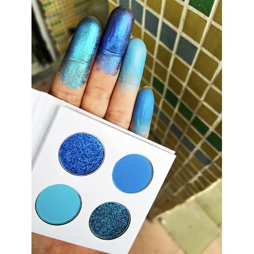 SZDYM 4 Colors Pigmented Eyeshadow Palette,cosmetic duochrome Matte eyeshadow,Creamy Texture Blendable Natural Colors Long Lasting Make Up (Make up-1)