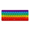 Push Toy Pop Bubble Fidget Sensory Toys Push It Pop Fidget Toys Rainbow Keyboard Shape, Pop Silicone Popper Toy Anxiety Stress Reliever Relief Autism Learning Materials Game Gift for Kids (Rainbow)