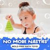 SplashEZ Mold Free Bath Toys for Kids & Toddlers, Sealed No Hole Baby Bath Toys, Soft Durable Christmas Set, Float on Water, No Mold Design for Shower Tub Pool, Infant Babies Ages 0-1-3-6-12-18 Mo