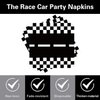 Generic Racing Car Party Plates Napkins Wheels Cars Track Birthday Tableware Sets Fast Boy Men Kids Baby Shower Party Decorations Supplies Serves 24, Black