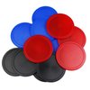 Kasteco 12 Pack 2.5 Inch Air Hockey Pucks for Small Size Table (Red Blue Black, 64x4 mm)
