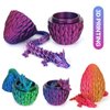 3D Printed Dragon in Egg,3-d Printed Dragon with Dragon Inside Full Articulated Dragon Crystal Dragon with Dragon Egg,Flexible Joints Home Decor Executive Desk Toys,Executive Desk Toy