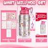 Decorate Your Own Water Bottle Kits for Girls, Valentines Goodie Bag Stuffers, Valentines Day Gifts for Kids Ages 5 6 7 8 9 10 Year Old, Gem Art supplies for Teen Girl, Daughter Sister Birthday Gift