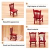 PH PandaHall 2pcs Dollhouse Chairs 1/12 Scale Miniature Furniture Chairs Tiny Furniture Model Chair for Christmas Dollhouse Accessories Home Decor Photography Props,1.5x1.5x3inch