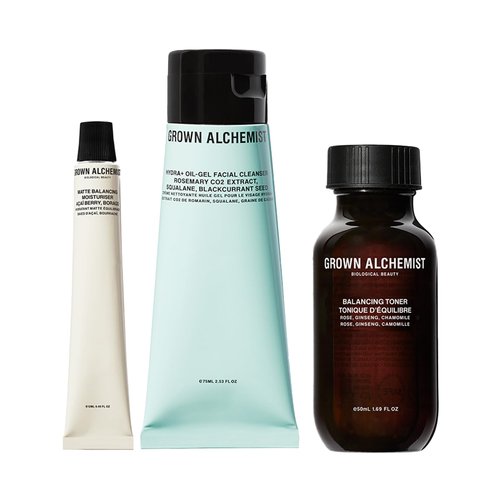 Grown Alchemist Hydra Gel Cleanser (75ml) + Bonus Samples: Balancing Toner (50ml) + Matte Balancing Moisturizer (12ml)