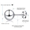 925 Sterling Silver Ball Stud Earrings Available in 3mm-10mm,Classic Round Ball Studs Hypoallergenic Jewelry (3mm)