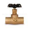 Midline Valve 632D234 Stop Valve with Drain, Lead-Free 1/2 in. Sweat Connections, Brass