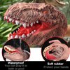 Odowalker Hand Puppet Dinosaur and Shark Hand Puppet Toys Battle Dinosaur Head Glove Rubber Shark Hand Puppets for Kids(2 PCS)