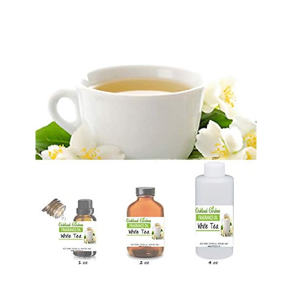 Bulk Fragrance Oil - White Tea Fragrance Oil - Soft, Clean Scent is Reminiscent of The Popular Plumeria Aroma - by Oakland Gardens (030 mL - 1.0 fl oz)