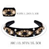 Firuilo Baroque Wide Headbands Black Rhinestones Hairband with Beaded Hair Ties Crystal Pearl Hair Hoop for Women (Type A)