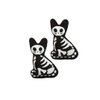 Crochet Kitty Skelekitty Cat Toy 2pc Plush Halloween Skeleton Glow in Dark w/Organic Catnip USA Made