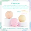 SpaRoom Soothe and Relax Handmade Natural Essential Oil Aromatherapy Bath Bombs, Set of 3, Orange, Lemongrass and Grapefruit