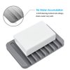 2PCS Mcyye Self Draining Soap Dishes, Premium Silicone Soap Holder & Saver for Shower, Bathroom, Kitchen, Bath Tub, Razor, Sponges, Drains Water Very Well, Can Extend Soap Life, Easy Clean