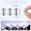 10pcs LED Mini Lights, Small Led Lights for Dollhouse Silver Plastic Battery Included Doll House Electric Lights for Paper Lantern Party Decoration Crafts Dollhouse Accessories(Blue Light)