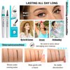 Microblade Eyebrow Pen,4 Tip Eyebrow Pencil,Waterproof Microblading Eyebrow Tattoo Pen,Long Lasting Smudge Proof Eye Brow Pen Pencils for Women(Dark Brown)