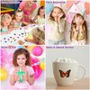 Partywind Butterfly Temporary Tattoos for Kids, Individually Wrapped Sheets Tattoos for Butterfly Party Supplies Favors Decorations, Butterfly Birthday Party Toys for Kids Girls (50 Styles)