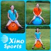 Xino Sports Hopping Ball for Kids - Teens and Adults, Bouncy Balls for Kids, Hopper Ball, Jumping Ball with Handle, 22 Inch Diameter, Kids Outdoor Toys (Orange)