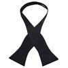 S.H. Churchill & Co. Men's Self-Tie Satin Bow Tie - Faux Silk for Wedding Tuxedo (Black)