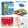 Wooden Magnetic Sight Word Fishing Game for Toddlers, Alphabet Fish Catching Games Puzzle with Letters, Homeschool Sight Word Educational Toy for Age of 3,4,5,6 Year Old Kids, Boys & Girls