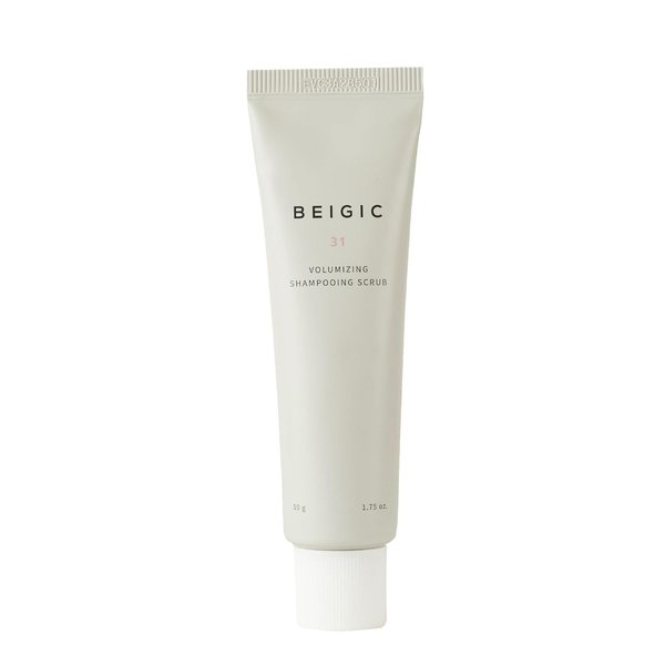 BEIGIC Volumizing Shampooing Scrub – Korean Haircare Vegan Scalp Exfoliator & Shampoo w/Sacha Inchi Oil & Sea Salt for Buildup, Flakes, Clarifying Itchy Scalp (1.76 Oz)
