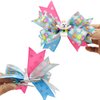 Easter Bows Hair Clip Bow Hairpin Boutique Easter Bunny Egg Hair Clips for Girls Party Dance Hair Barrettes Bunny Hair Accessories Hairpin Alligator Clips 2 Pieces
