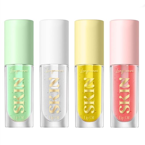 Beauty Searcher Lip Plumper Gloss Lip Oils, Crystal Fruit-flavored Lip Gloss, Transparent Lip Lotion Lip Balm Hydrating Lip Gloss, Long Lasting Moisturizing Lip Care Shine Sexy Lip Tint (#A Set)