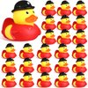 Sotiff Fireman Rubber Ducks 2 Inch Firefighter Rubber Ducks Firefighter Hero Bath Toy for Firefighter Party Favors Birthday Gifts Beach Summer Bath Tub Pool Toys (24 Pcs)
