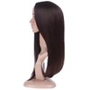 BERON Dark Brown Wigs Straight Long Wig Middle Part Women's Hair Wigs for Cosplay Halloween Party or Daily Use Wig Cap Included