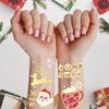 AOYOO Christmas Decorations Temporary Tattoos, 30 Glitter Styles Tattoos, Stocking Stuffer for Kids, Merry Christmas Party Favors, Xmas Tree and Lights, Santa, Christmas Eve Gift Christmas Accessories