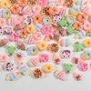 BAIYIYI 50PCS 3D Dessert Nail Charms Mixed Kawaii Donuts Dessert Ice Cream Cake Resin Nail Art Charms Flatback Slime Resin Charms for Acrylic Nails DIY Craft Accessories