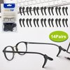 SMARTTOP Anti-Slip Eyeglass Ear Grips Hook Comfortable Silicone Elastic Eyeglasses Temple Tips Sleeve Retainer-For Eyewear Sunglasses Spectacles Glasses,Sports Eyeglasses 14 Pairs (Black)