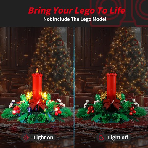 BRIKSMAX Light Kit for Lego Christmas Table Decoration -Innovative Led Lighting Compatible with Lego 40743 - Not Included Lego Set