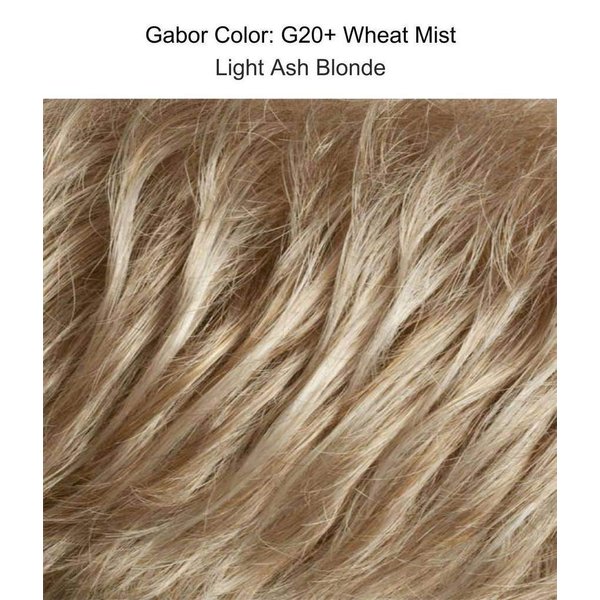 Perk Avg Cap Color G20+ Wheat Mist - Gabor Wigs 4" Short Spiky Smooth Classic Cut Flexlite Synthetic Personal Fit Cap Textured Layers Bundle MaxWigs Hairloss Booklet