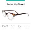 Brown Stripes Cat Eye Reading Glasses for Women to Look Stylish, Fashionable with High Vision- Comfortable for All Face Shape Womens Reading Glasses -Solid & Sturdy Reader - 2.75 Reading Glasses Women