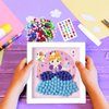 JOFONY 3 PCS DIY Pom Pom Art Painting Kit,Makes 3 Art Pieces DIY Cake Princess Flowers Pom Pom Arts and Crafts for Kids Boys and Girls Age 3+ Toddler