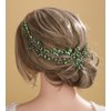 Sither Crystal Headband for Women Bridal Headband for Wedding Party Boho Headband Hair Accessories Headpiece for Bride for Halloween Prom Gift (green)