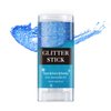 Melemando Body Glitter Stick 7 Colors Holographic Mermaid Sequins Chunky Face Glitter Stick Singer Concerts or Music Festival Rave Glitter Makeup for Face/Body/Hair/Eyes/Lip (04 Blue)