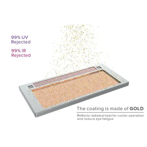 Tefuawe 2x4 1/4 Gold Automatic Welding Lens, 2 Amp TIG Rating, Variable Shade with Multiple Settings, For Stick Mig Tig