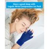 Luguiic Finger Arthritis Compression Ice Glove for Women and Men, Adjustable Wrist Strap Hand Wrist Ice Pack Pain Relief for Arthritis, Carpal Tunnel, Tendinitis Cold&Heat Therapy M Blue Pack of ONE