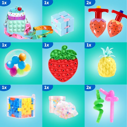 Mini Fidget Toys, 20 Pack Fidgets Set, Stocking Stuffers for Kids Party Favors