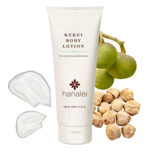 Hanalei Cruelty-Free and Paraben-Free Kukui Body Lotion – Dye-Free Moisturizer with Kukui Nut Oil, Shea Butter, and Jojoba Oil – for Nourished Hydrated Skin – Made in USA – Full Size (200 ml)
