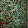 THE ART BOX Tapestry Green Tree of Life Hanging Psychedelic Tapestries Indian Cotton Twin Bedspread Picnic Sheet Blanket Wall Art Hippie Bedroom Décor (82x54 Inch)