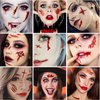 10 Sheets 3D Halloween Realistic Scar Tattoo Sticker, Zombie Scar Tattoos Fake Scars Bloody Costume Makeup Halloween Decoration Horror Wound Scary Blood Injury Sticke