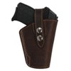 Barsony Brown Leather Belt Clip Holster for Small Frame .380 and Ultra-Compact 9mm 40 45 (KIMBER Micro Carry; CDP .380, right)